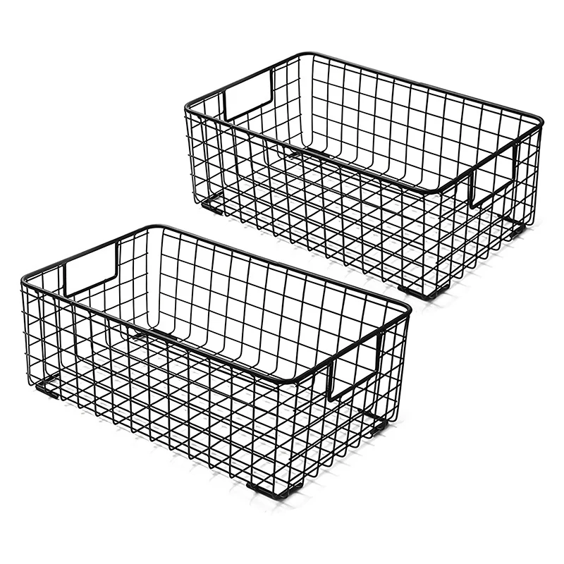 2Pcs Wire Storage Baskets with Handles, Metal Organizer Basket Bins for Home, Office, Nursery, Laundry Shelves Organizer
2Pcs Wire Storage Baskets with Handles, Metal Organizer Basket Bins for Home, Office, Nursery, Laundry Shelves Organizer