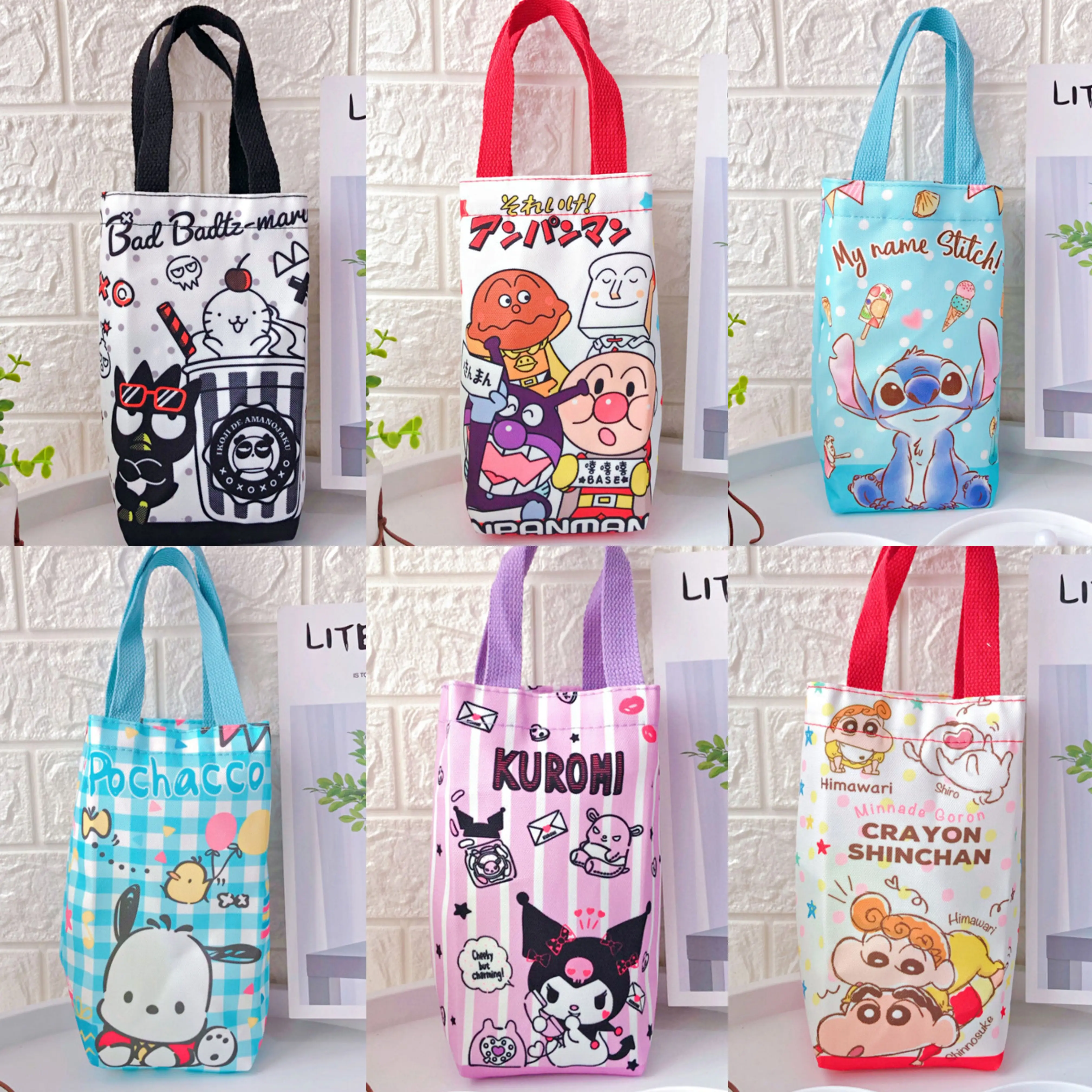 Cartoon Toy Anpanman Stitch Water Bottle Cup Bag Handbag Environmental Portable Lovely Umbrella Canvas Picnic Handheld Bag
Cartoon Toy Anpanman Stitch Water Bottle Cup Bag Handbag Environmental Portable Lovely Umbrella Canvas Picnic Handheld Bag