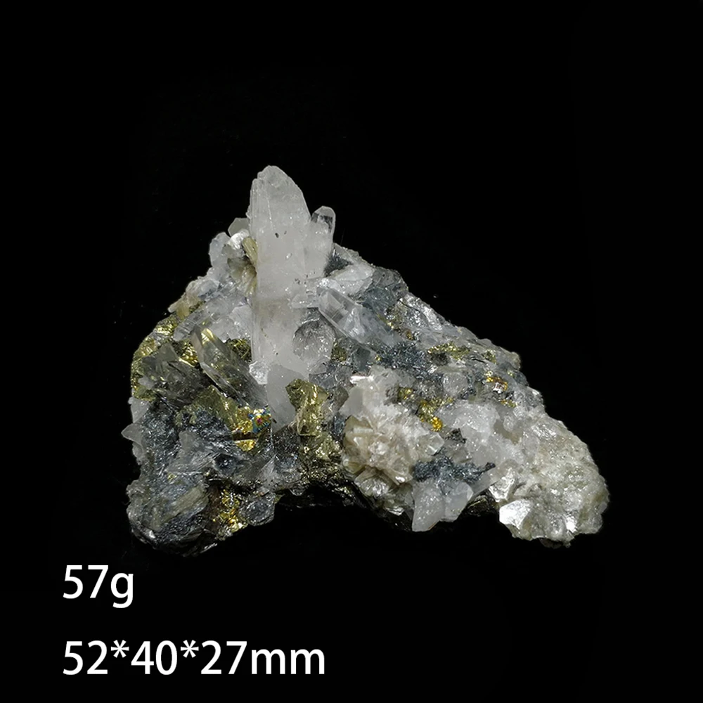 57g A5-6 Natural Pyriter Quartz Mica Mineral Crystal Specimen Decoration Gift From Yaogangxian Hunan Province China
57g A5-6 Natural Pyriter Quartz Mica Mineral Crystal Specimen Decoration Gift From Yaogangxian Hunan Province China