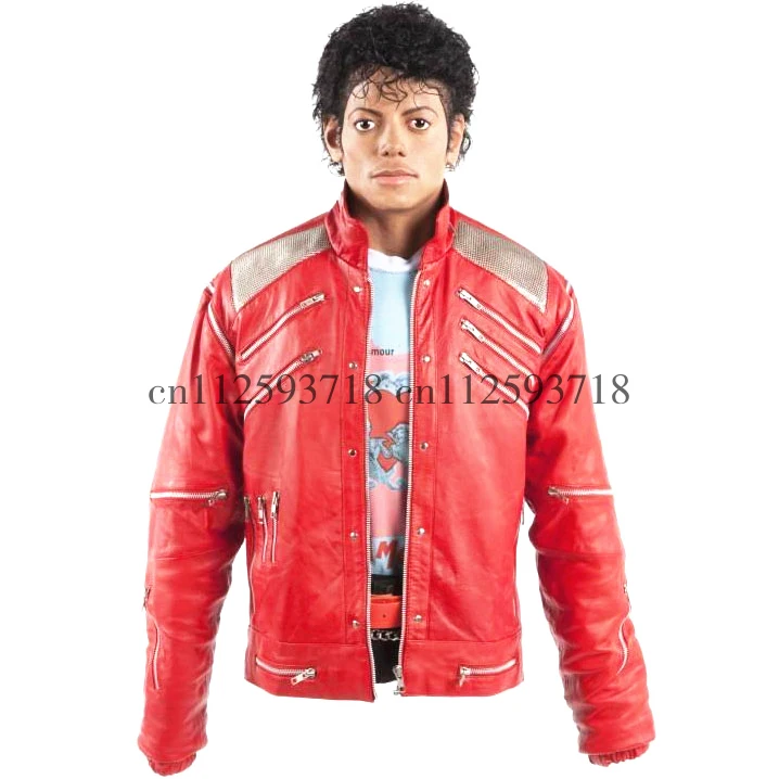 Красная куртка MJ Майкл Джексон|Куртки из искуственной кожи| |