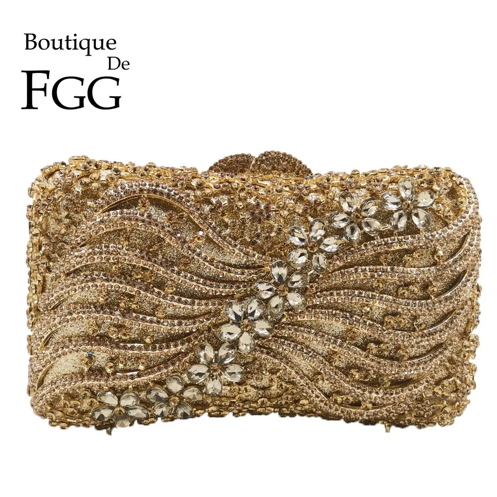 Boutique De FGG Hand-Made Women Crystal Clutch Evening Bags Wedding Party Rhinestones Handbags Ladies Gala Dinner Gold Purses
Boutique De FGG Hand-Made Women Crystal Clutch Evening Bags Wedding Party Rhinestones Handbags Ladies Gala Dinner Gold Purses