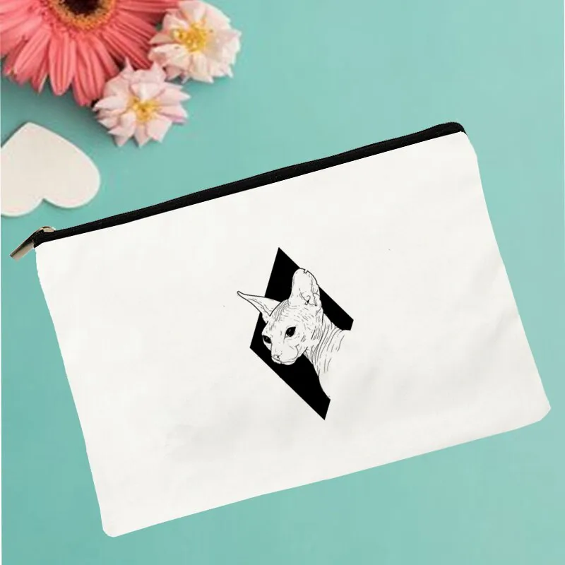Women cool Sphynx cat Printed Make up bag Fashion Women Cosmetics Organizer Bag for Travel Colorful Storage Bag for Lady Bag
Women cool Sphynx cat Printed Make up bag Fashion Women Cosmetics Organizer Bag for Travel Colorful Storage Bag for Lady Bag