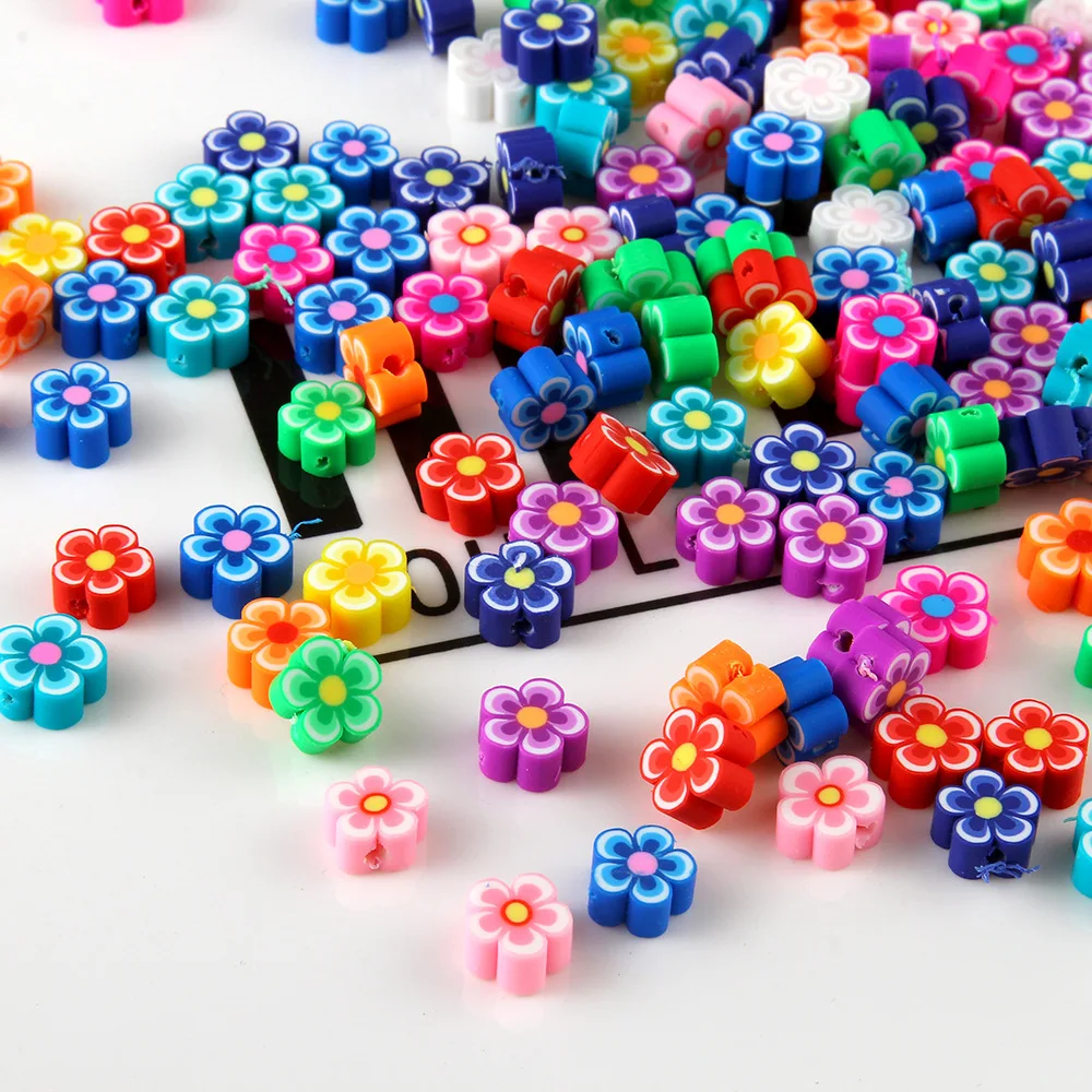 100 Pcs/Lot 10mm Mixed Flower Shape Clay Beads Polymer Clay Spacer Beads For Handmade Jewelry Making DIY Bracelet Necklace
100 Pcs/Lot 10mm Mixed Flower Shape Clay Beads Polymer Clay Spacer Beads For Handmade Jewelry Making DIY Bracelet Necklace