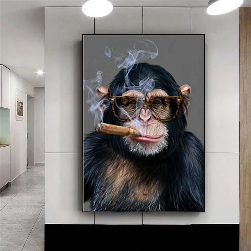 Modern Monkey Gorilla Smoking Canvas Painting Posters and Prints Wall Art Picture for Living Room Home Decoration Cuadros
Modern Monkey Gorilla Smoking Canvas Painting Posters and Prints Wall Art Picture for Living Room Home Decoration Cuadros