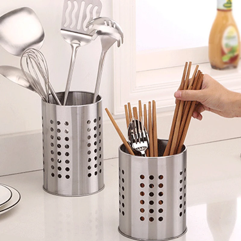 Stainless Steel Hanging Cutlery Holder Drainer Spoon Fork Chopsticks Storage Basket Rack Kitchen Tools Accessories Organizer
Stainless Steel Hanging Cutlery Holder Drainer Spoon Fork Chopsticks Storage Basket Rack Kitchen Tools Accessories Organizer