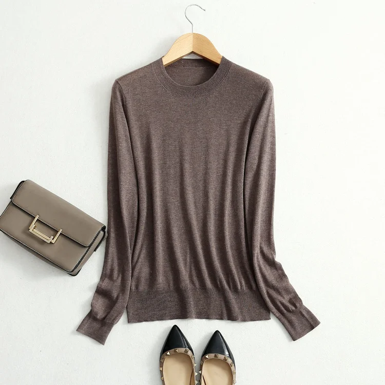 JCHB Women's 85% Silk 15% Cashmere Round Neck Everyday Long Sleeve Pullover Sweater Top Shirt Jn541
JCHB Women's 85% Silk 15% Cashmere Round Neck Everyday Long Sleeve Pullover Sweater Top Shirt Jn541