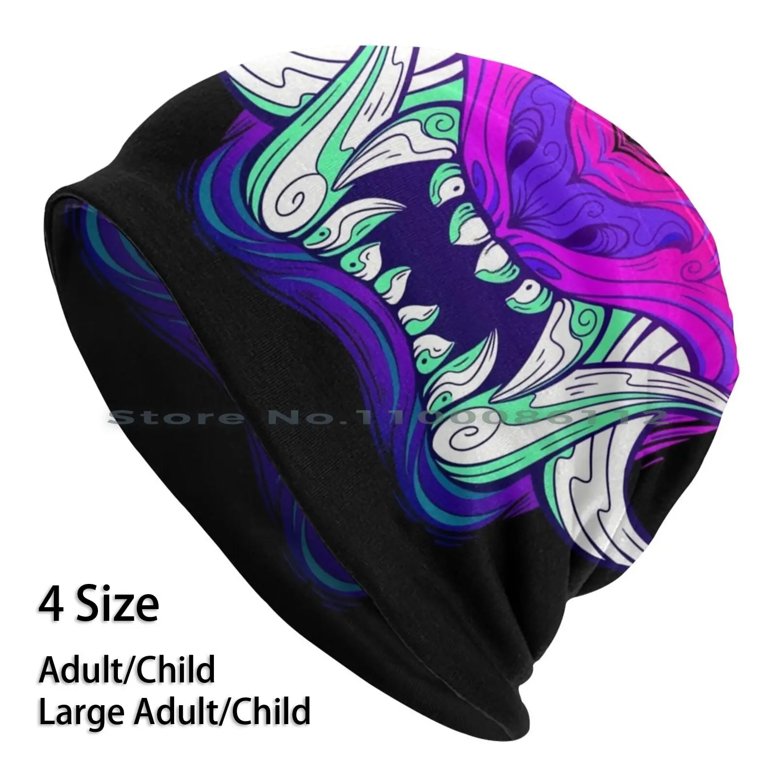Oni Tiger Demon Beanies Knit Hat Oni Japanese Demon Mask Tiger Neon 80s Snarl Growl Furry Anthro Big Cat Teeth Devil Weeaboo
Oni Tiger Demon Beanies Knit Hat Oni Japanese Demon Mask Tiger Neon 80s Snarl Growl Furry Anthro Big Cat Teeth Devil Weeaboo