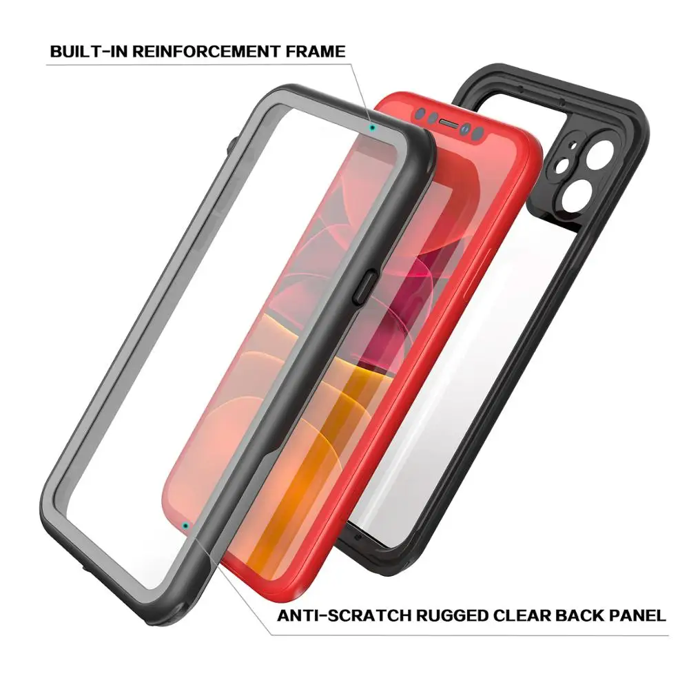 

Redpepper For iphone 11 Waterproof case Shock Dirt Snow Proof Protection for iphone Pro/Pro Max With Touch ID phone Case Cover