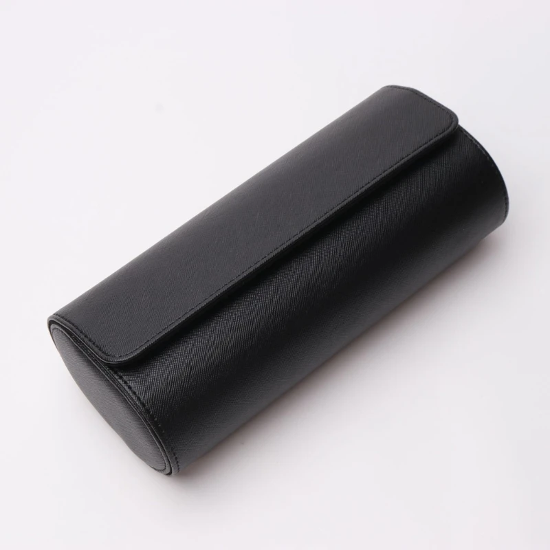 3 Slots Watch Roll Travel Case Portable Leather Watch Storage Box Slid in Out