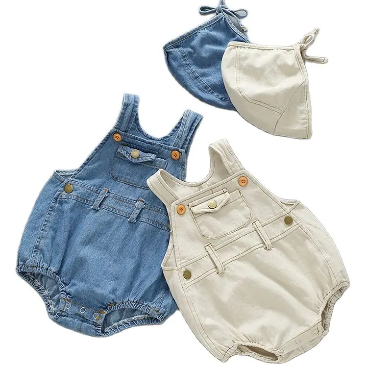 Korean Style Newborn Baby Denim Romper with Cap 2pcs Solid Baby Boys Girls Suspender Jeans Jumpsuit Toddler Kids Outfits Clothes
Korean Style Newborn Baby Denim Romper with Cap 2pcs Solid Baby Boys Girls Suspender Jeans Jumpsuit Toddler Kids Outfits Clothes