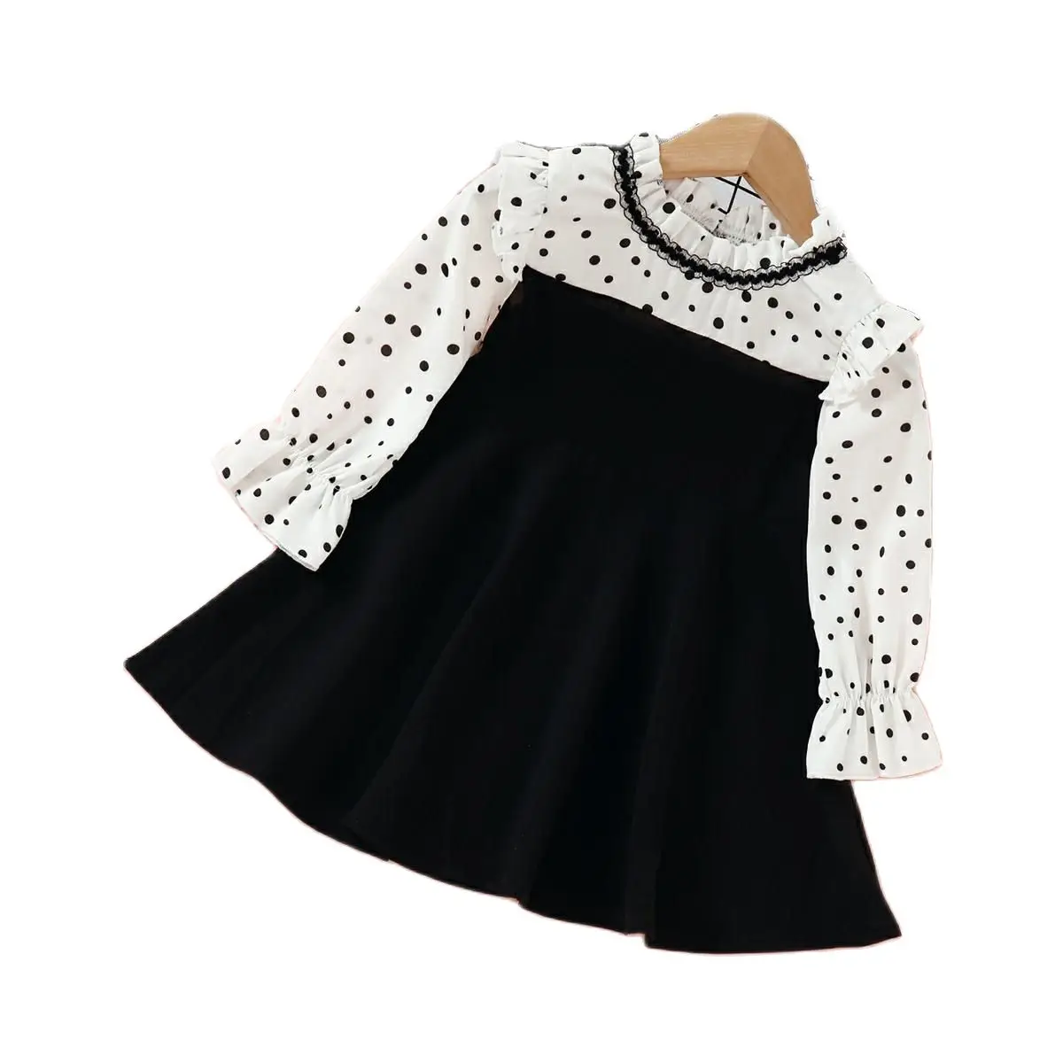 Kids Girl Long Sleeve Dress Black Wave Printed Ruffled One-piece Spring Casual Clothes
Kids Girl Long Sleeve Dress Black Wave Printed Ruffled One-piece Spring Casual Clothes