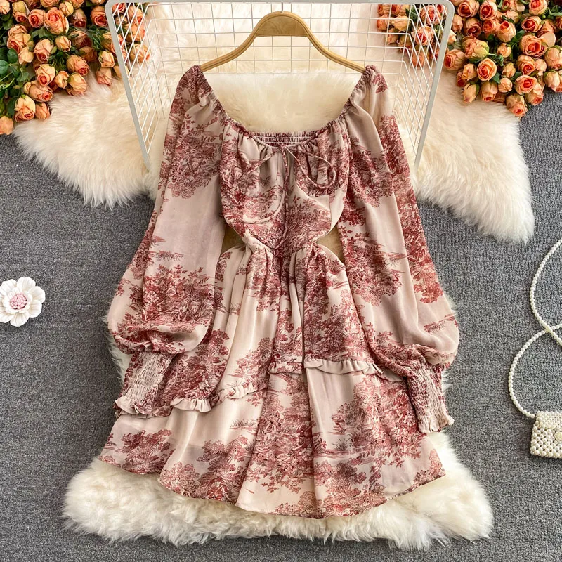 YIZZHOY New Spring Autumn Vintage Square Neck Long sleeve Bubble Sleeve Floral Dress Long Sleeve Waist Closing Fairy Dress
YIZZHOY New Spring Autumn Vintage Square Neck Long sleeve Bubble Sleeve Floral Dress Long Sleeve Waist Closing Fairy Dress