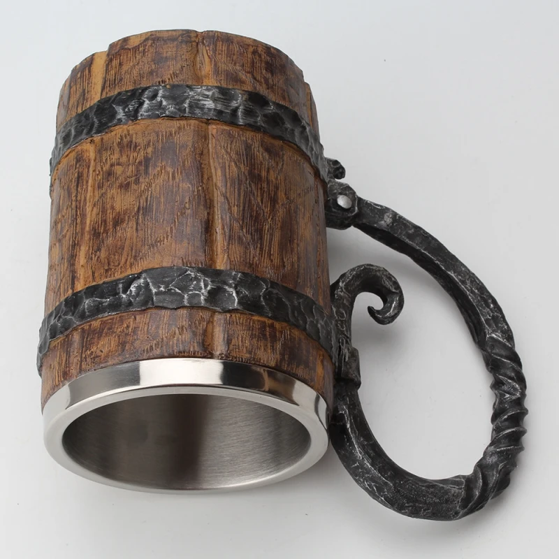550ml Wooden barrel Stainless Steel Resin Beer Mug Game Tankard Coffee Cup Wine Glass Cup BEST GOT Gift
550ml Wooden barrel Stainless Steel Resin Beer Mug Game Tankard Coffee Cup Wine Glass Cup BEST GOT Gift