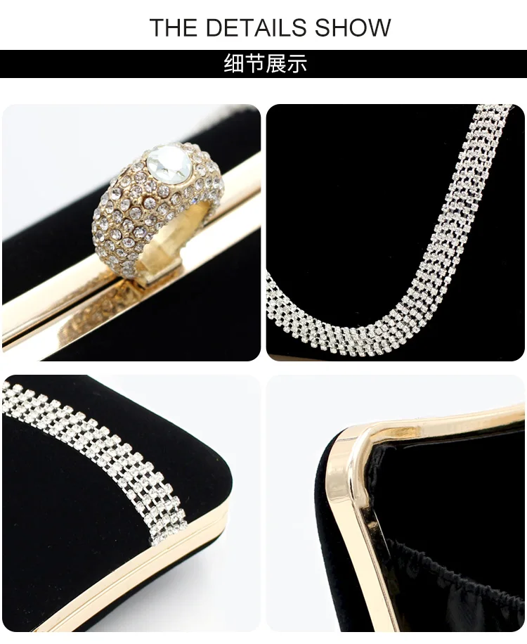 Black Handbags Korea Ladies Evening Bags Exquisite Party Clutch Purse Rhinestone Fashion Bag Vintage Torebka Damska Bags AE50EB
Black Handbags Korea Ladies Evening Bags Exquisite Party Clutch Purse Rhinestone Fashion Bag Vintage Torebka Damska Bags AE50EB