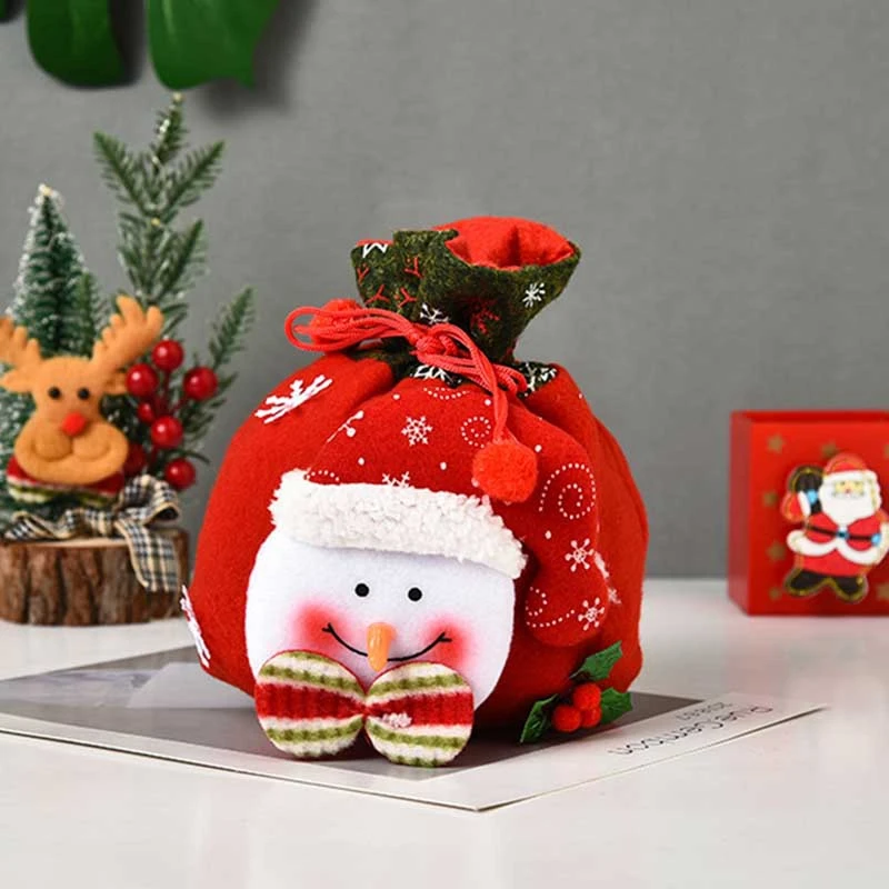 Santa Claus Bag Drawstring Christmas Gift Bag, 3D Design Fabric Christmas Bag, Suitable for Christmas Party Supplies
Santa Claus Bag Drawstring Christmas Gift Bag, 3D Design Fabric Christmas Bag, Suitable for Christmas Party Supplies