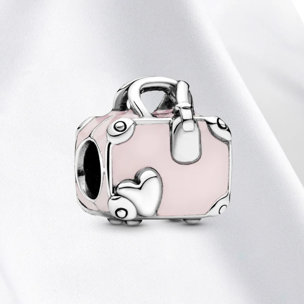 Real 925 sterling silver Pink Travel Bag Sterling Silver Charm Bead Fit Original Pandora Bracelet for women jewelry gift
Real 925 sterling silver Pink Travel Bag Sterling Silver Charm Bead Fit Original Pandora Bracelet for women jewelry gift