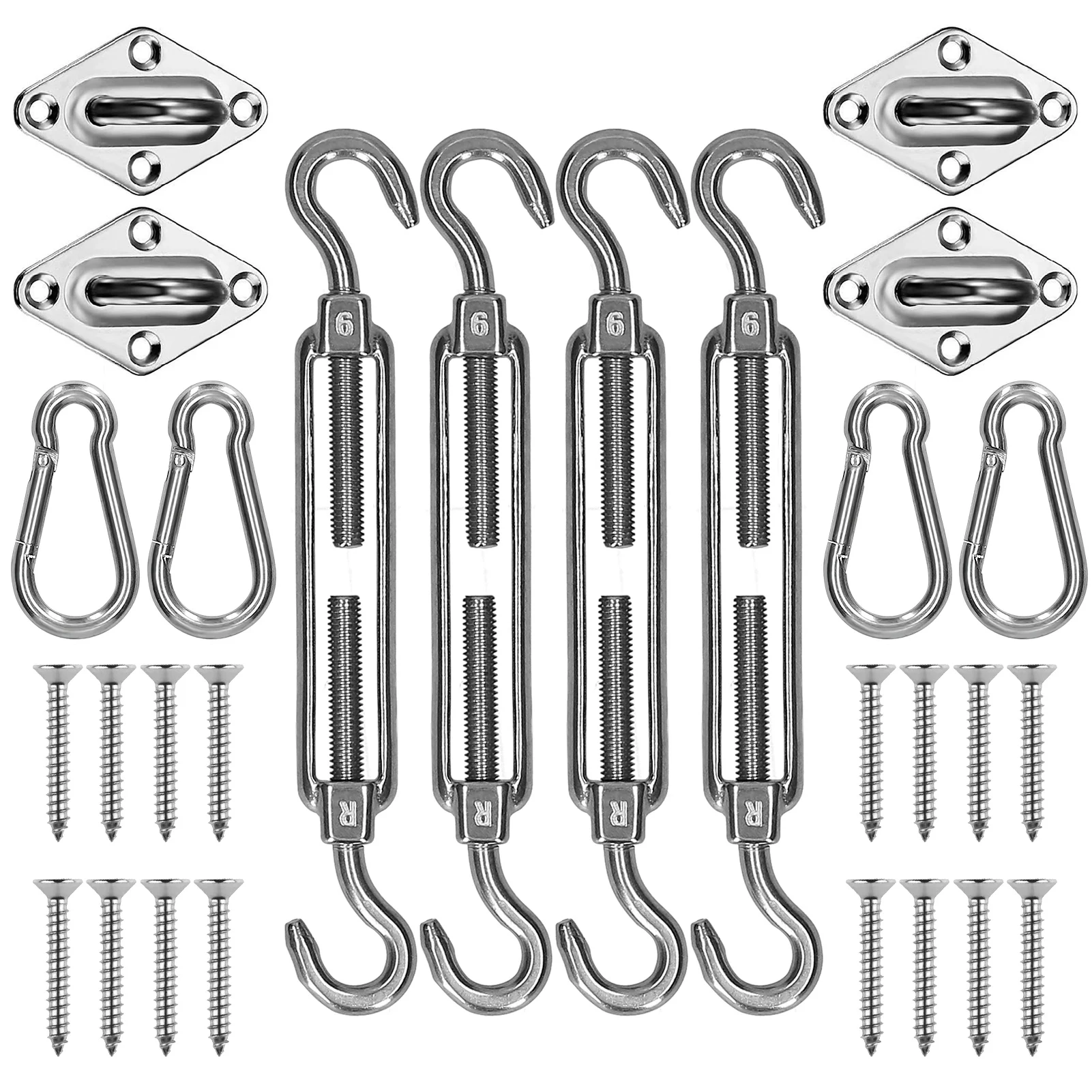 Shade Sail Hardware Kit Triangle Square Rectangle Heavy Duty Sun Shade Sail Installation Tool for Deck Garden Lawn Patio
Shade Sail Hardware Kit Triangle Square Rectangle Heavy Duty Sun Shade Sail Installation Tool for Deck Garden Lawn Patio