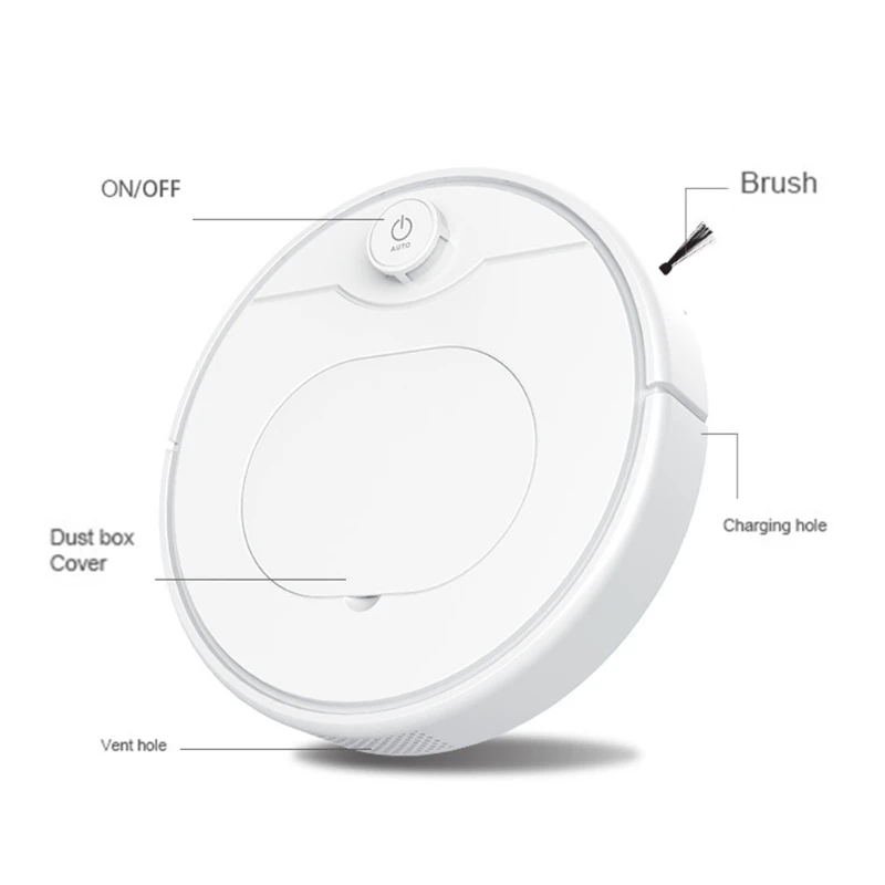 Mini Mute Robot Vacuum Cleaner with Cleaning Cloth/Double Brushes Dust Box USB Rechargeable for Large Room
Mini Mute Robot Vacuum Cleaner with Cleaning Cloth/Double Brushes Dust Box USB Rechargeable for Large Room