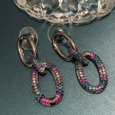 Metal oval chain earrings exaggerated cold wind 925 silver earrings simple temperament personality
Metal oval chain earrings exaggerated cold wind 925 silver earrings simple temperament personality