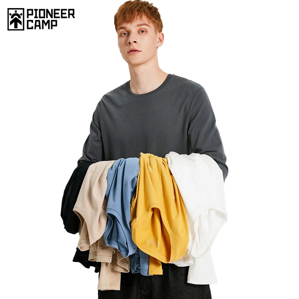 Футболка мужская Pioneer Camp, однотонная, из 100% хлопка, с длинным рукавом, желтого, синего, серого, белого, черного, цвета хаки
Футболка мужская Pioneer Camp, однотонная, из 100% хлопка, с длинным рукавом, желтого, синего, серого, белого, черного, цвета хаки