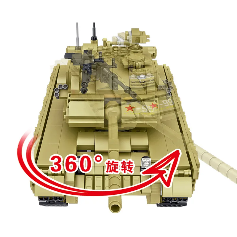 Military Series World War II Tank Model Chinese Army Type 99 Main Battle Tank Building Blocks Bricks Toys Gifts
Military Series World War II Tank Model Chinese Army Type 99 Main Battle Tank Building Blocks Bricks Toys Gifts