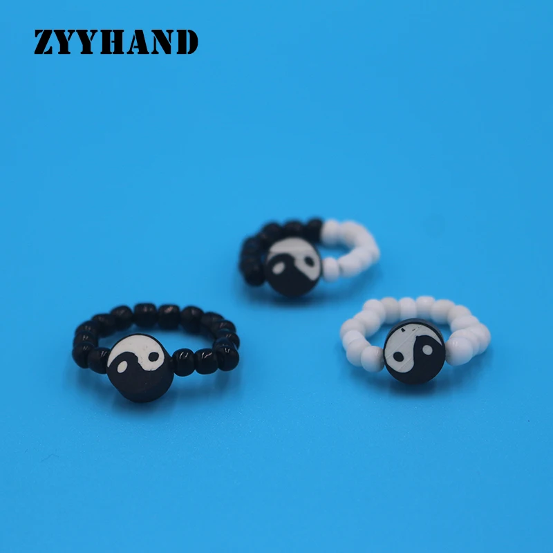 Polymer Clay Adjustable Rice Beads Women Ring Girl Elastic TaiJi Customized Free Size Jewelry
Polymer Clay Adjustable Rice Beads Women Ring Girl Elastic TaiJi Customized Free Size Jewelry