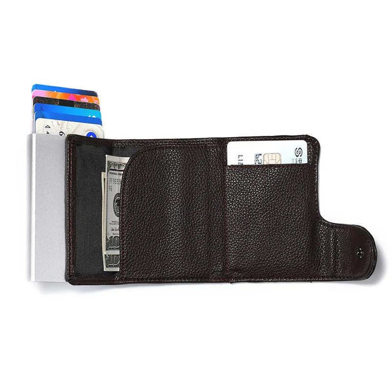 BISI GORO/2021 Металл RFID кредитной карты держатель для карт Для мужчин Бизнес ID Чехол
