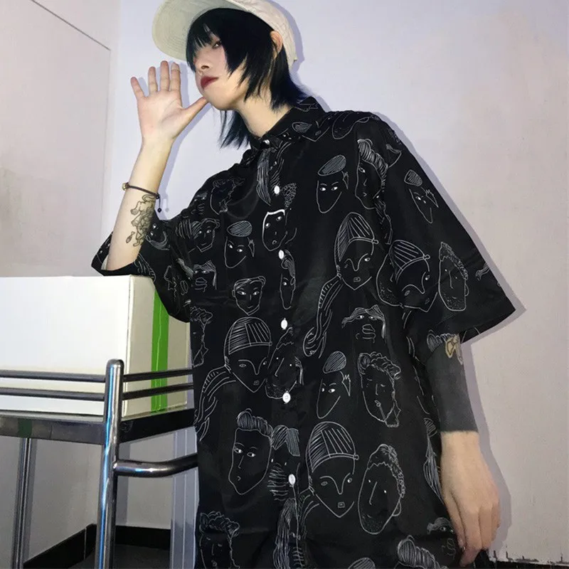Summer Harajuku Streetwear Women Blouses Short Sleeve Shirt Female Casual Loose Tops
Summer Harajuku Streetwear Women Blouses Short Sleeve Shirt Female Casual Loose Tops