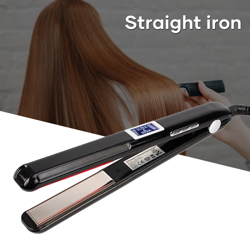 Hair Straight Infrared Hair Care Iron Ultrasonic Hair Curler Repair Damaged Hair with LCD Display 360 Swivel Cord KG66
Hair Straight Infrared Hair Care Iron Ultrasonic Hair Curler Repair Damaged Hair with LCD Display 360 Swivel Cord KG66