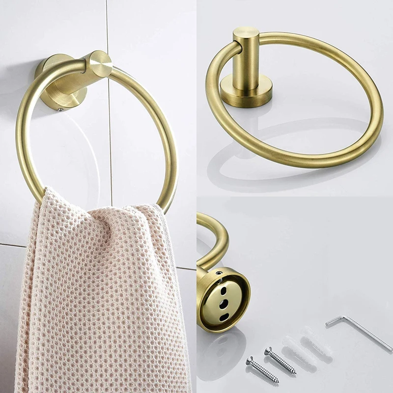 Bathroom Hardware Accessories Set 3-Piece Gold Brushed Bathroom Hardware Sets Modern Towel Ring Robe Hook Hanger Toilet Paper Ho
Bathroom Hardware Accessories Set 3-Piece Gold Brushed Bathroom Hardware Sets Modern Towel Ring Robe Hook Hanger Toilet Paper Ho