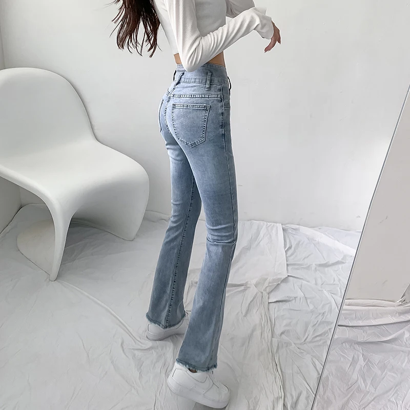 Jeans Women Solid Blue Sexy Slimhigh Waist Jean Simple Ladies Full Length Mom Cowboy Denim Flared Pants Mujer 2021 Autumn New
Jeans Women Solid Blue Sexy Slimhigh Waist Jean Simple Ladies Full Length Mom Cowboy Denim Flared Pants Mujer 2021 Autumn New