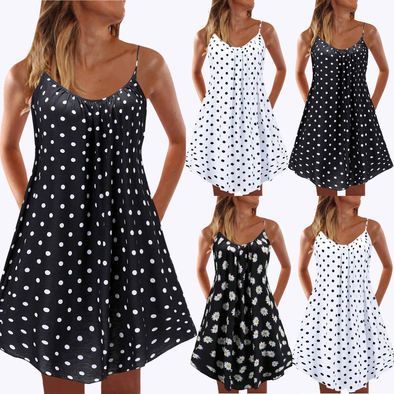 2021 Sexy Suspender Women's Dress Fashion Casual Summer Multicolor Sexy Polka Dot Print Beach Skirt Women's Mini Dress Платье
2021 Sexy Suspender Women's Dress Fashion Casual Summer Multicolor Sexy Polka Dot Print Beach Skirt Women's Mini Dress Платье