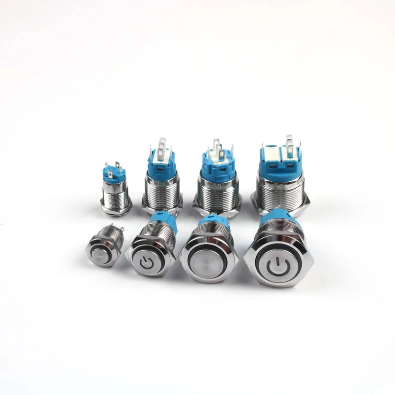 High head switch 12/16/19/22mm metal button switch waterproof power button round flat button led light self-locking self-reset
High head switch 12/16/19/22mm metal button switch waterproof power button round flat button led light self-locking self-reset