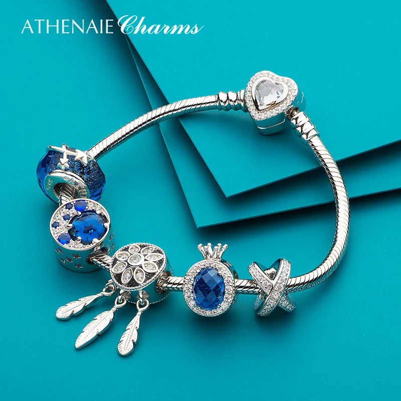 ATHENAIE 925 Sterling Silver Bule Spiritual Dreamcatcher Charms Beads Fit Bracelet For Women Jewerly Valentine Day Gift
ATHENAIE 925 Sterling Silver Bule Spiritual Dreamcatcher Charms Beads Fit Bracelet For Women Jewerly Valentine Day Gift