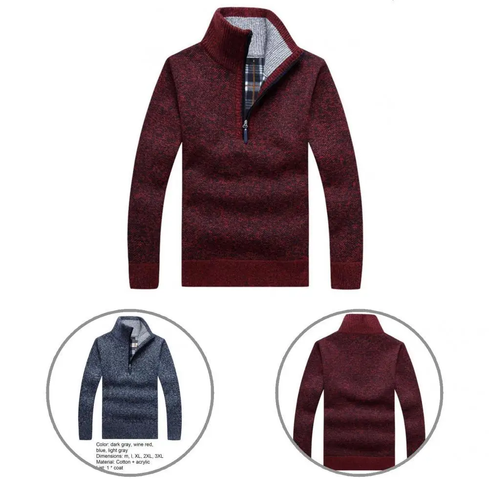 Streetwear Stylish Half Zip Stand Collar Sweater Comfortable Men Bottoming Sweater Half Turtleneck for Daily Wear
Streetwear Stylish Half Zip Stand Collar Sweater Comfortable Men Bottoming Sweater Half Turtleneck for Daily Wear
