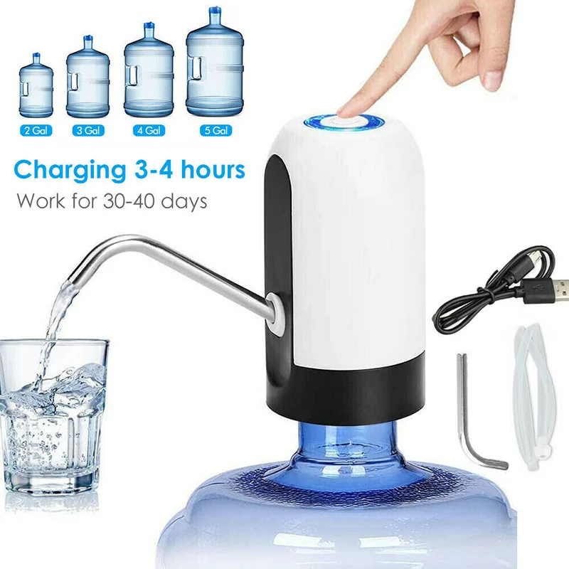 USB Rechargeable Bottled Water Dispenser Electric Smart Pump Automatic Water Pump Portable Outdoor Travel Bucket Pump
USB Rechargeable Bottled Water Dispenser Electric Smart Pump Automatic Water Pump Portable Outdoor Travel Bucket Pump