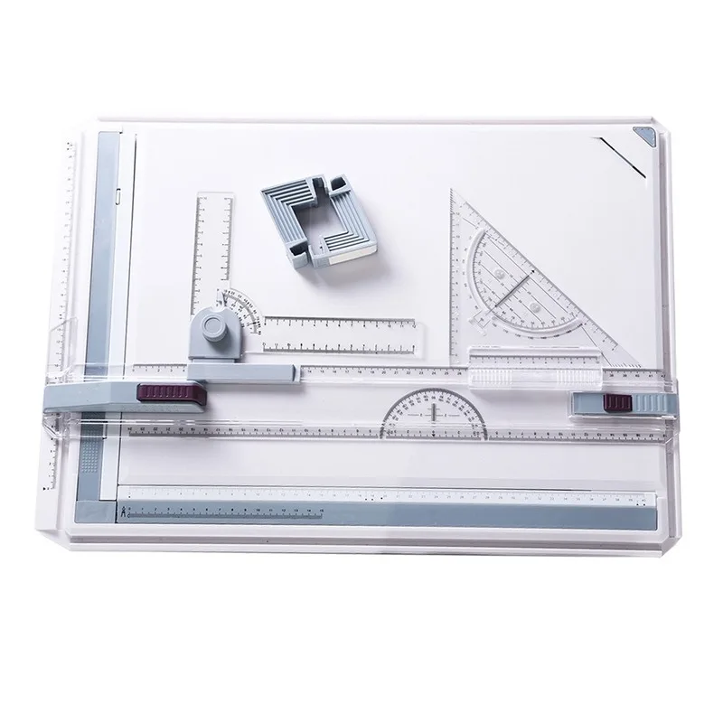 A4 Multi-function Drawing Board Tools Drawing Board Adjustable Parallel With Clear Rule Graphics Angle Measurement
A4 Multi-function Drawing Board Tools Drawing Board Adjustable Parallel With Clear Rule Graphics Angle Measurement