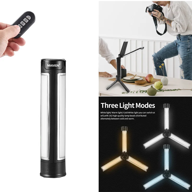 Mamen KM-03 pro Foldable LED light Portable Triple Light Fill Light for Video Photography Live Camera Phone Shooting Remote 
Mamen KM-03 pro Foldable LED light Portable Triple Light Fill Light for Video Photography Live Camera Phone Shooting Remote