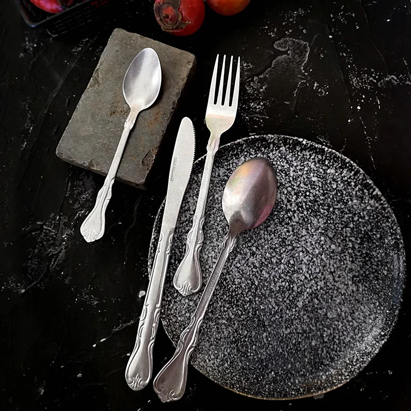 Luxury Spoons Dinnerware Sets Vintage Camping Main Fork Silver Dinnerware Dessert Items Faqueiro Kitchen Accessories XR50DC
Luxury Spoons Dinnerware Sets Vintage Camping Main Fork Silver Dinnerware Dessert Items Faqueiro Kitchen Accessories XR50DC
