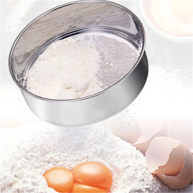 2019 Stainless Steel Mesh High Quality Fine Flour Sieve Colander Sugar Powdered Filter Mesh Cake Baking Home Kitchen Tools NS5 
2019 Stainless Steel Mesh High Quality Fine Flour Sieve Colander Sugar Powdered Filter Mesh Cake Baking Home Kitchen Tools NS5