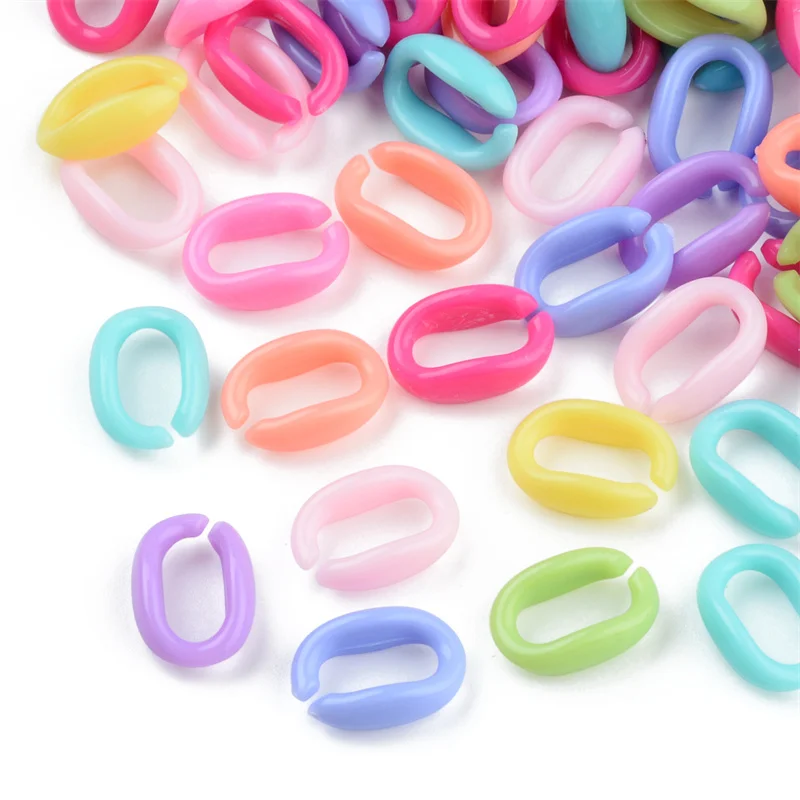 100PC Candy Colorful Oval Open Ring Chain Beads Connector link Chain for Jewelry Making Components Bag Strap DIY Plastic Chain
100PC Candy Colorful Oval Open Ring Chain Beads Connector link Chain for Jewelry Making Components Bag Strap DIY Plastic Chain