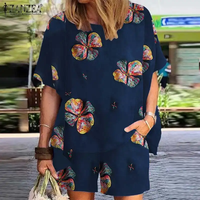 Women Short Sets Casual Cotton Tracksuit Vintage 2PCS Print Suits ZANZEA Bohemian Matching Sets Summer O Neck Elastic Waist Pant
Women Short Sets Casual Cotton Tracksuit Vintage 2PCS Print Suits ZANZEA Bohemian Matching Sets Summer O Neck Elastic Waist Pant
