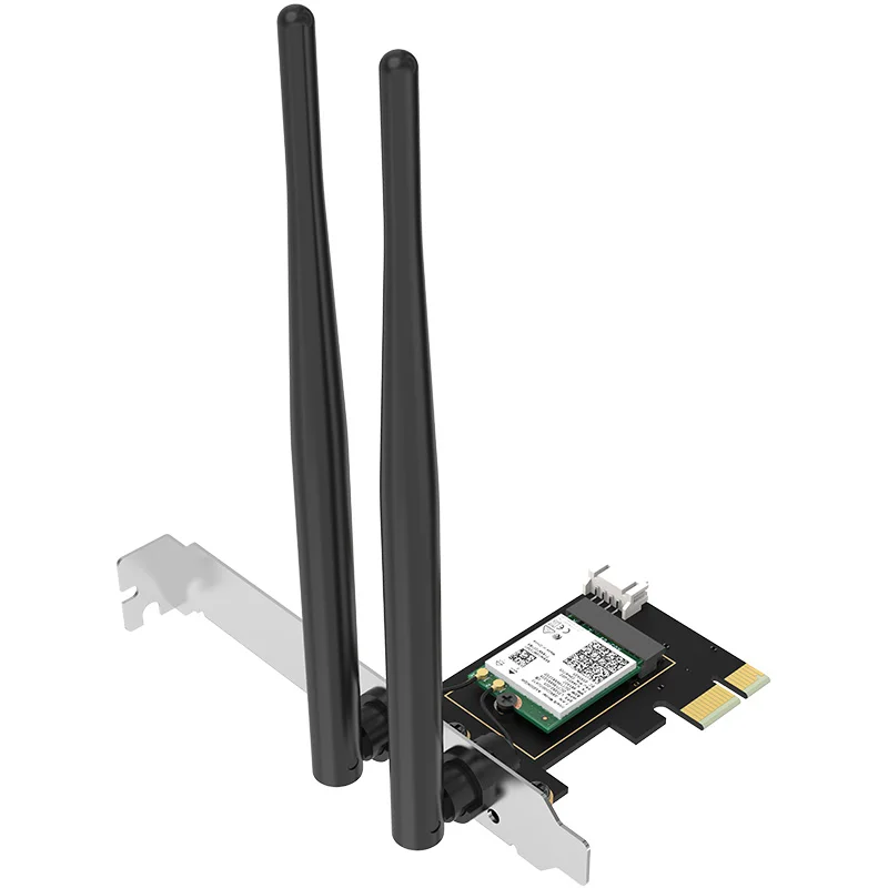 3000Mbps 2*5dbi High Speed Wifi 6 Intel AX200NGW PCI-E 1X Network Card 802.11ax Bluetooth 5.1 For Desktop Win10 
3000Mbps 2*5dbi High Speed Wifi 6 Intel AX200NGW PCI-E 1X Network Card 802.11ax Bluetooth 5.1 For Desktop Win10