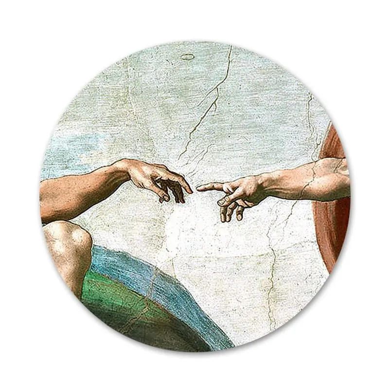58mm Art Fresco Michelangelo Adam Badge Brooch Pin Accessories For Clothes Backpack Decoration gift
58mm Art Fresco Michelangelo Adam Badge Brooch Pin Accessories For Clothes Backpack Decoration gift