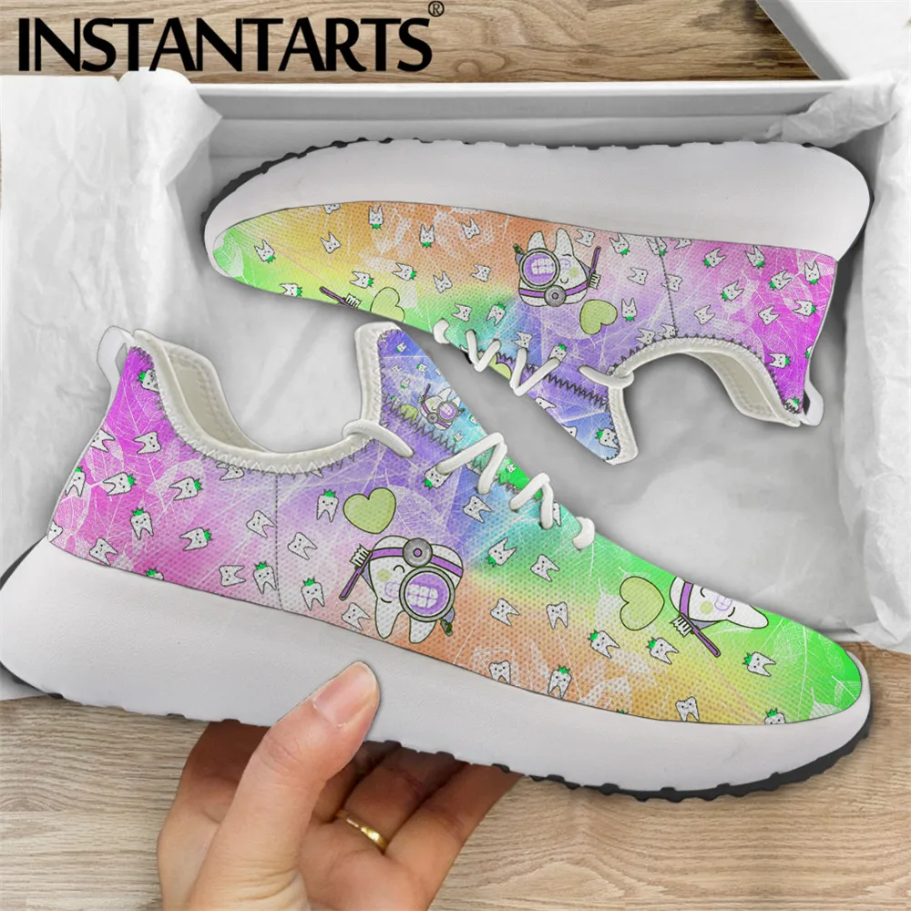INSTANTARTS Cute Cartoon Tooth Print Breathable Flats Dentist Shoes Designer Sneakers for Women Lightweight Knitting Footwear
INSTANTARTS Cute Cartoon Tooth Print Breathable Flats Dentist Shoes Designer Sneakers for Women Lightweight Knitting Footwear