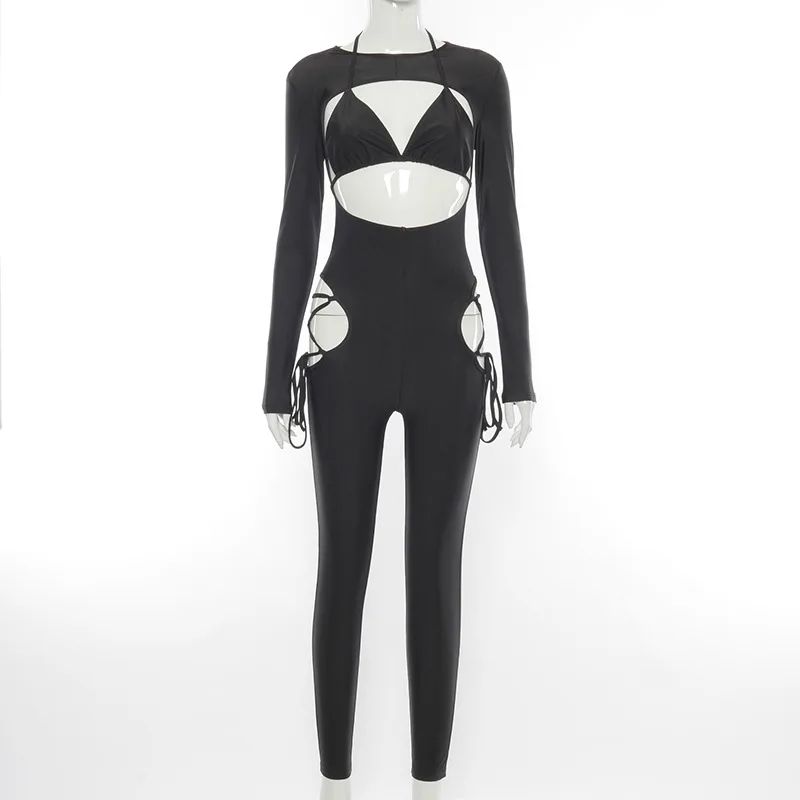 Sexy Hollow Out Bandage Jumpsuit Women Two Piece Set Casual Acrivewear Long Sleeve Leggings Bodycon Body Rompers Womens Jumpsuit
Sexy Hollow Out Bandage Jumpsuit Women Two Piece Set Casual Acrivewear Long Sleeve Leggings Bodycon Body Rompers Womens Jumpsuit