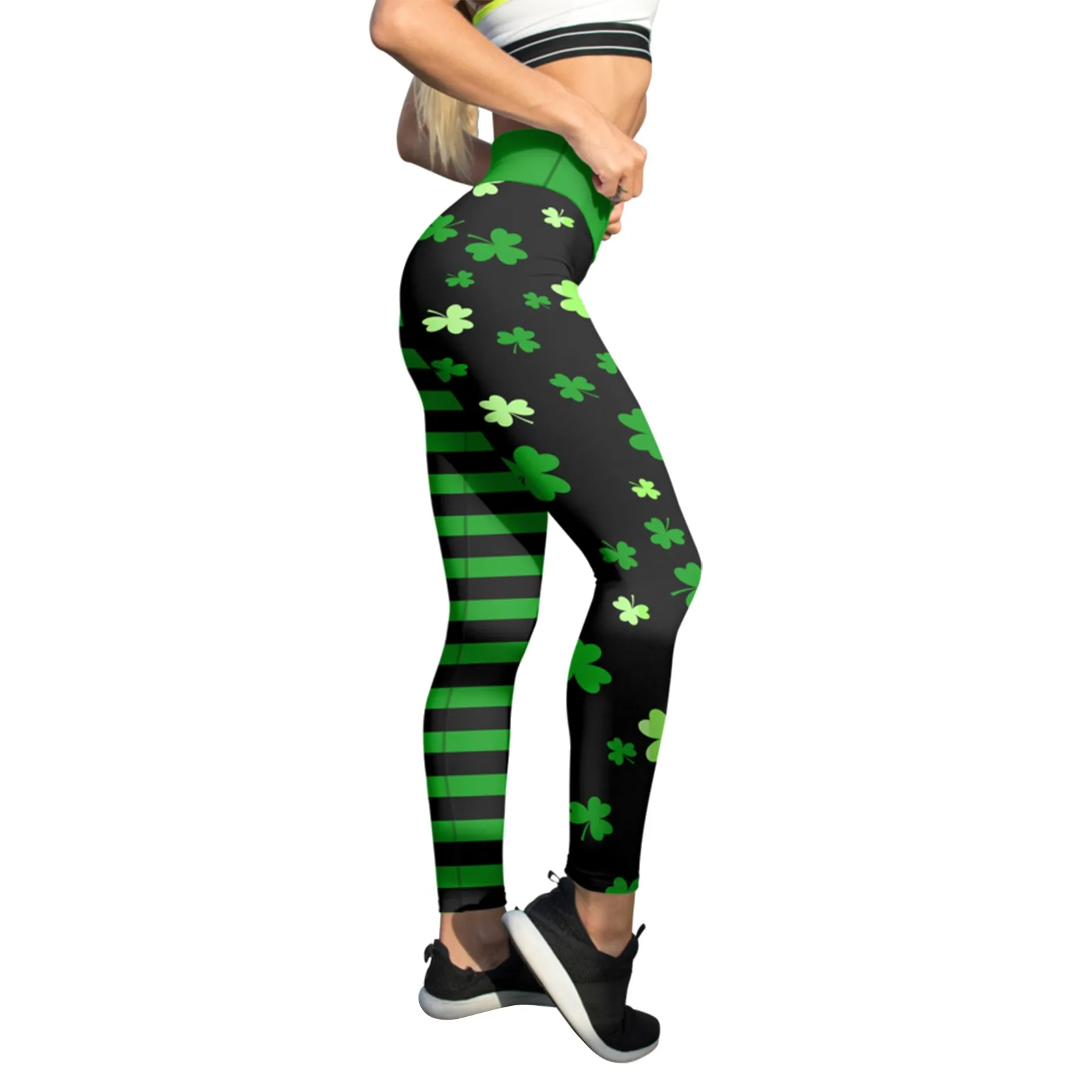 St. Patrick's Day Leggings Women Clothing Mid-Waist Pants Four Leaf Clover Print Leggings For Fitness
St. Patrick's Day Leggings Women Clothing Mid-Waist Pants Four Leaf Clover Print Leggings For Fitness