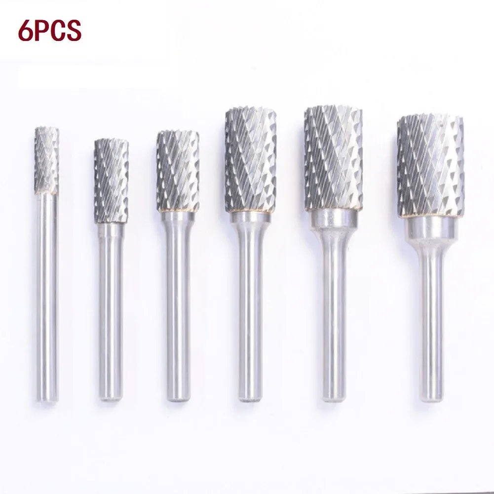 6pcs Tungsten Steel Grinding Head Cemented Carbide Rotary File Double Groove A Type Rotary File Milling Metal Grinding Bit 6mm
6pcs Tungsten Steel Grinding Head Cemented Carbide Rotary File Double Groove A Type Rotary File Milling Metal Grinding Bit 6mm