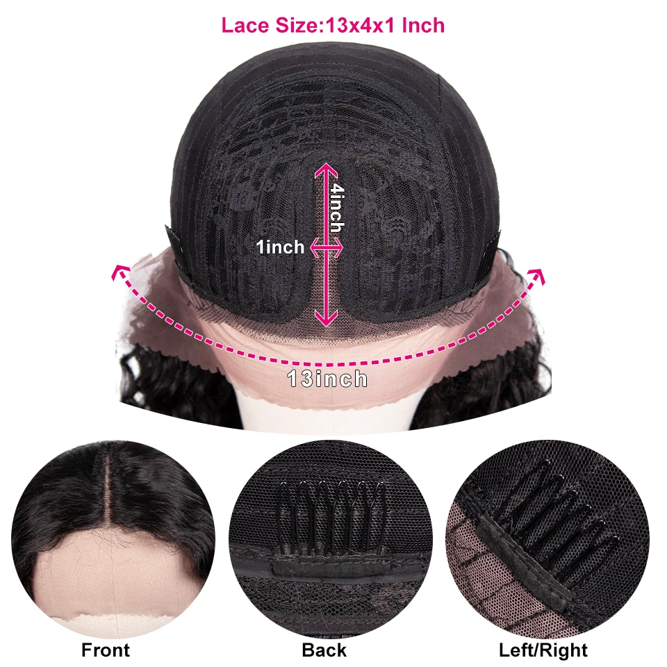 SVT 4x4 Lace Closure Straight Wig Natural Hairline Middle Part T Human Hair Wigs For Black Women Pre Plucked Baby | Шиньоны и парики