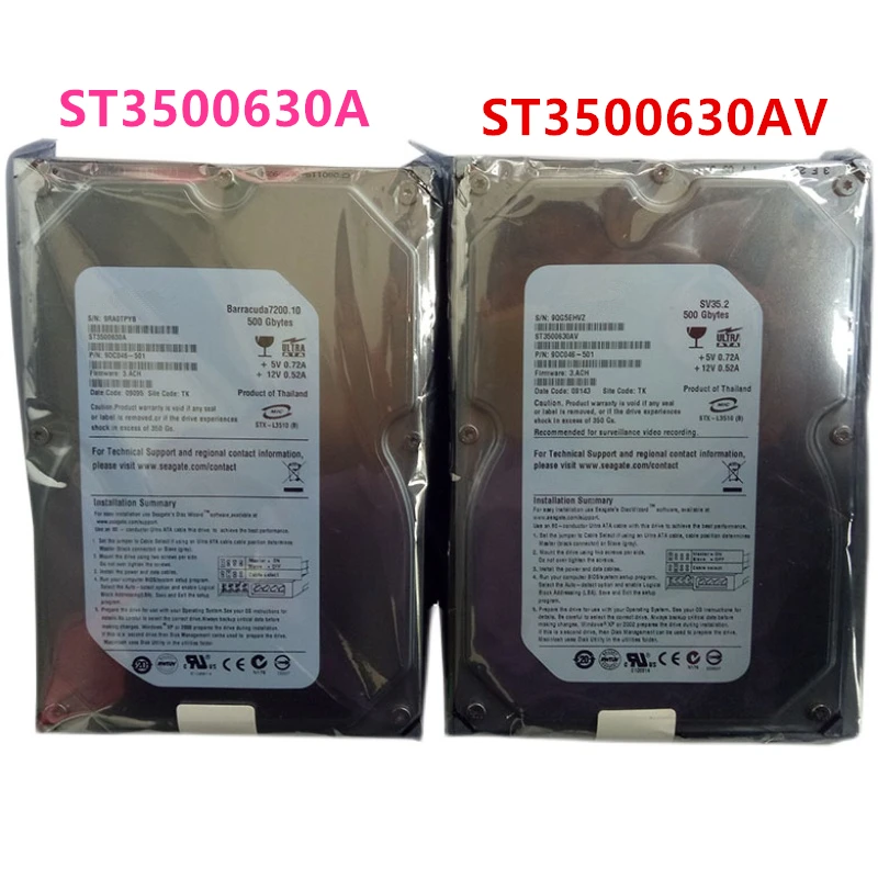 

Original New HDD For Seagate 500GB 3.5" IDE 16MB 7200RPM For Internal Hard Disk For Surveillance HDD For ST3500630AV ST3500630A